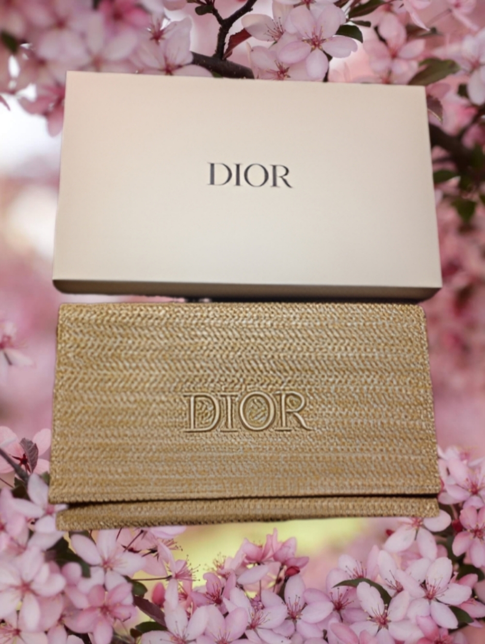 Dior Embroidered Beige Knit Macrame Clutch Luxury Designer Bag - Picture 2 of 9
